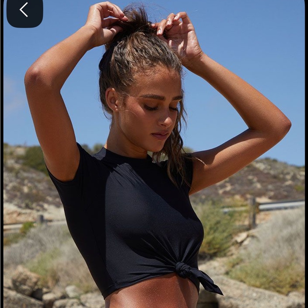 Black Women's Swim Top